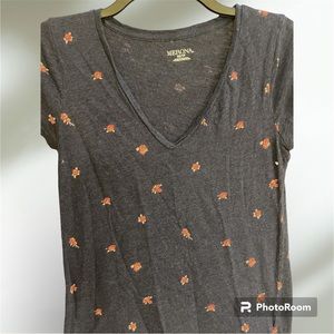 Navy Floral T-Shirt Merona Size XS